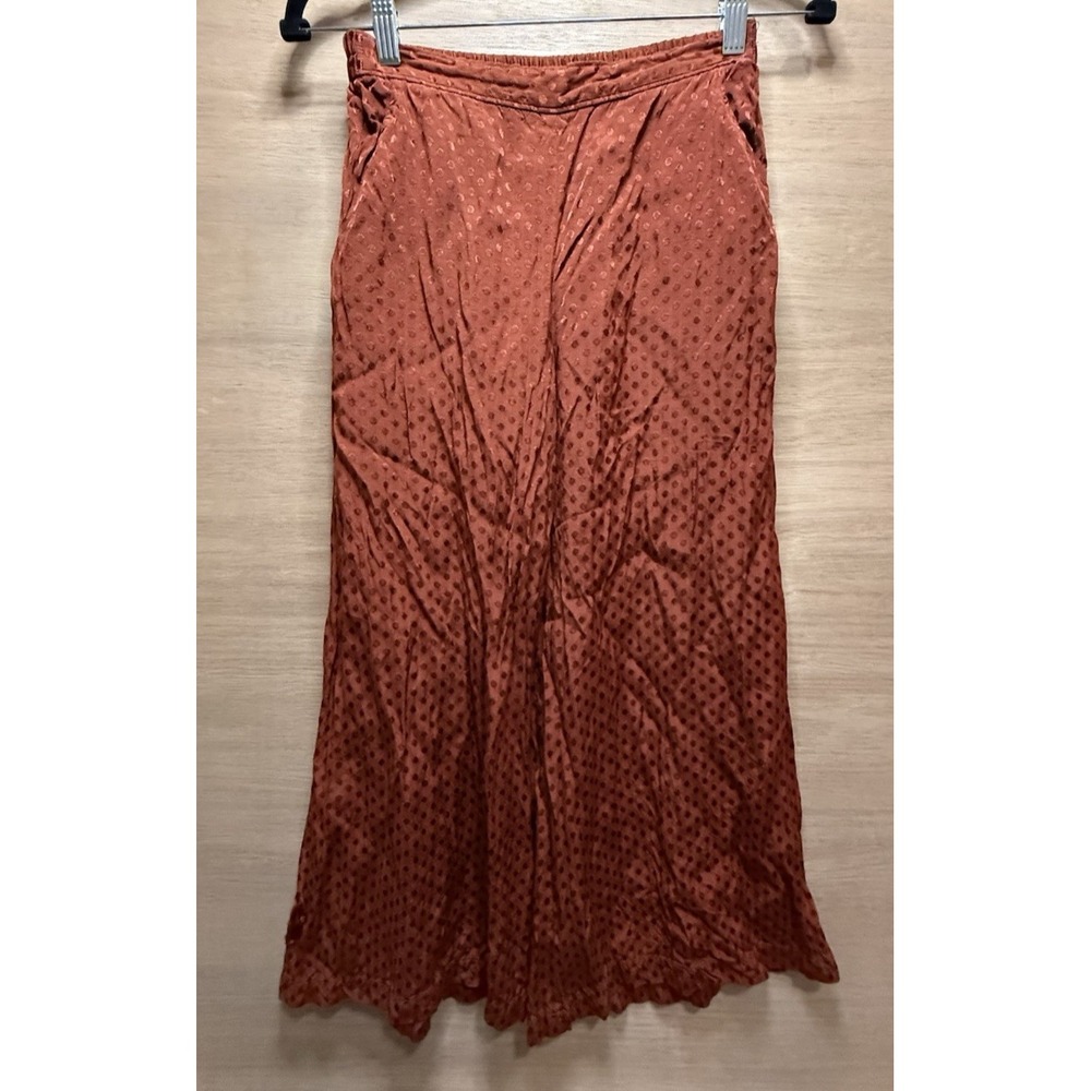 Anthropologie Dolan Burnt Orange Polka Dot Casual Pants Size Extra Small XS